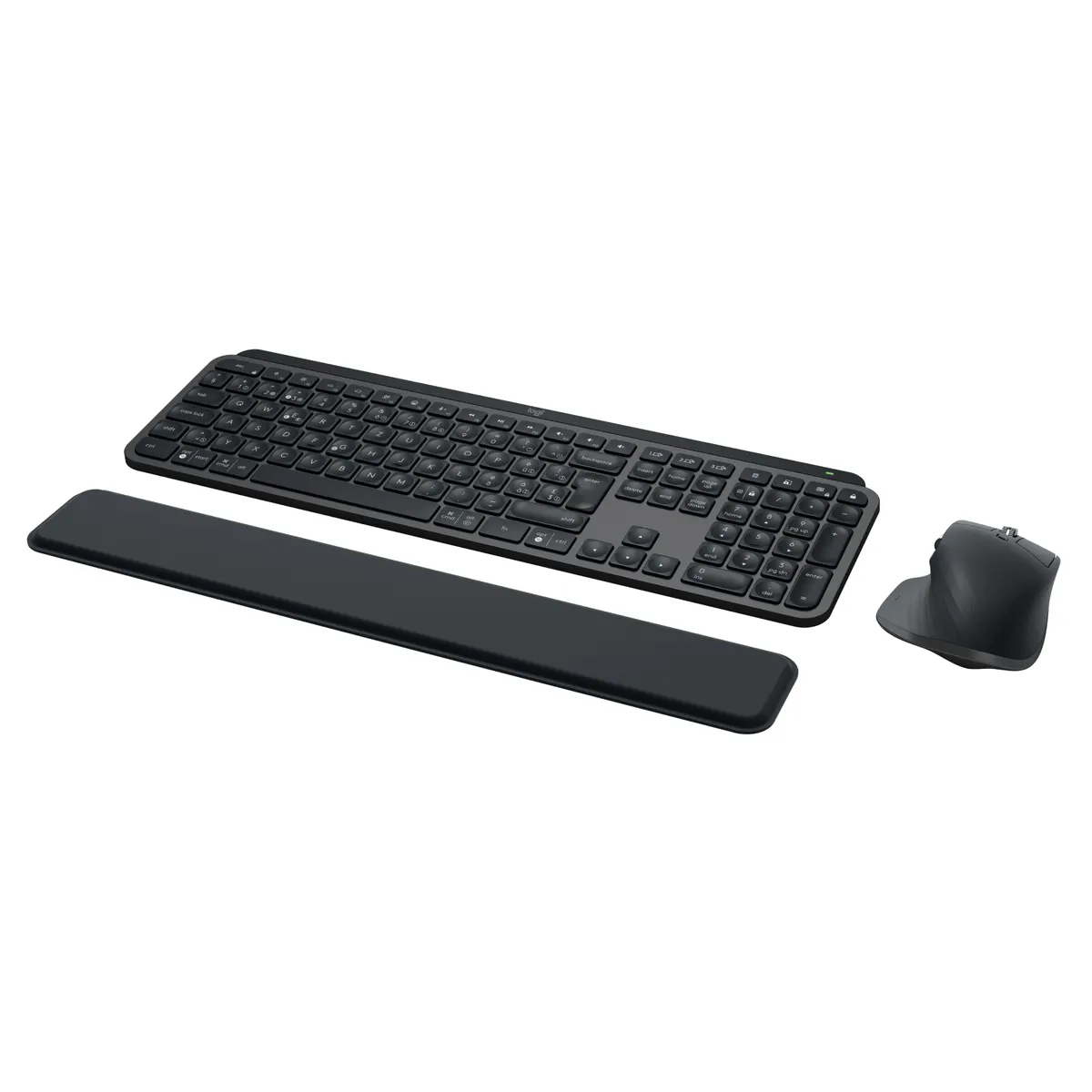 Logitech 920-010928 MX Keys Combo for Business Gen 2 Graphite, vezeték nélküli RF és Bluetooth, QWERTZ kiosztás, 108 billentyű, LED háttérvilágítás, 1,3 m kábel #1