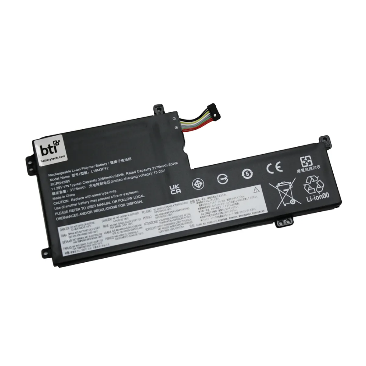 Origin storage L18M3PF2-BTI L18M3PF2 Li-ion 11,25 V 3200 mAh 36 Wh fekete #1