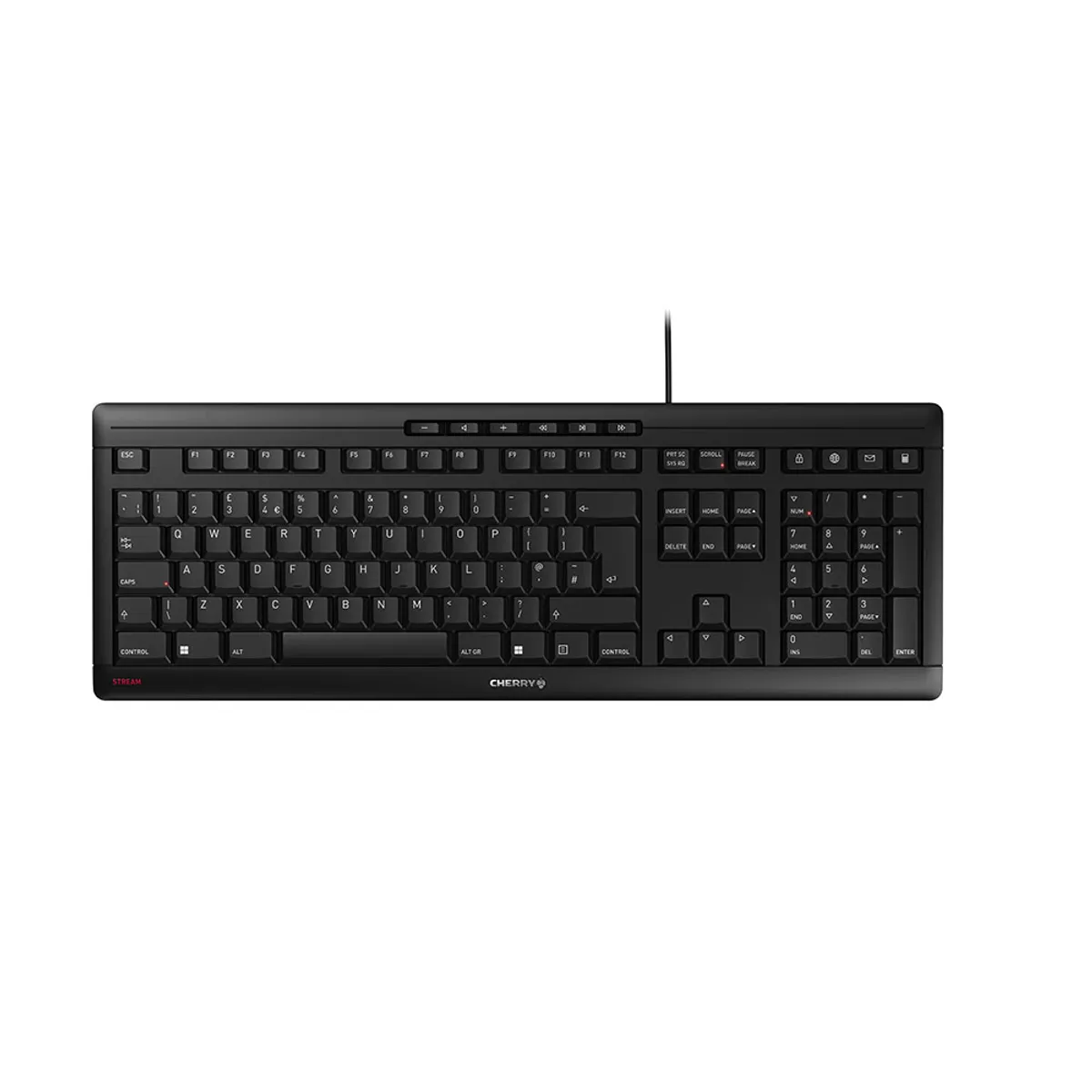 Cherry JK-8500GB-2 STREAM UK fekete 105 membrános billentyűk vezetékes USB qwerty 1,8 m #1