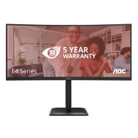 AOC CU34E4CV CU34E4CV 34" 3440x1440 21:9 4 ms hangszóró USB hub 2.0 és 3.2 Gen 1 VESA állítható fekete