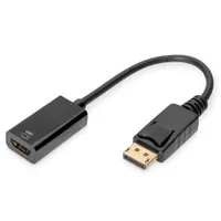 Assmann DB-340415-002-S DisplayPort HDMI kábel 0,2 m HDMI 2.0 fekete