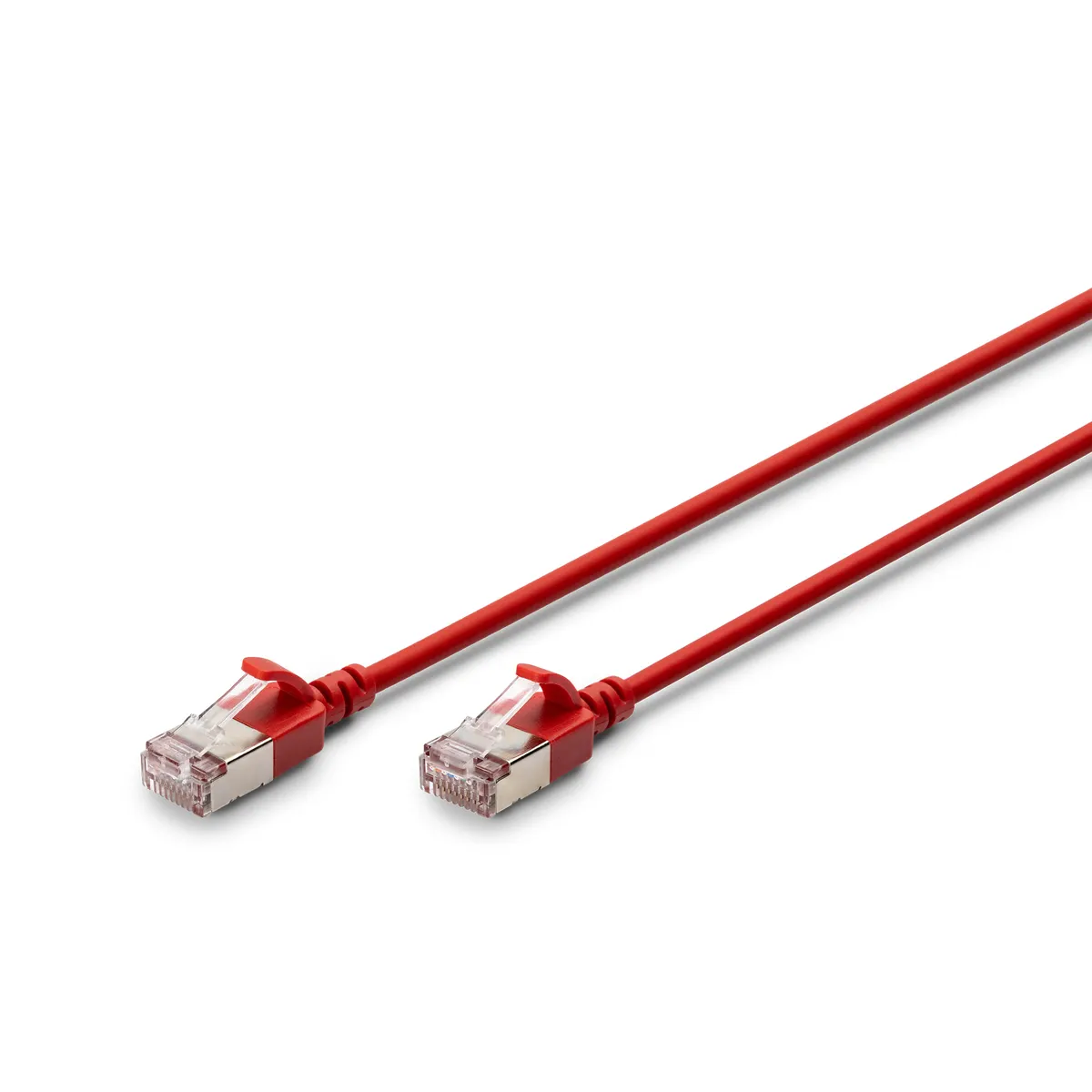 Assmann DK-1632-A-005S-R Cat6a F-FTP vékony patchkábel 0,5 m 2x RJ-45 LSZH AWG 32-7 piros #1