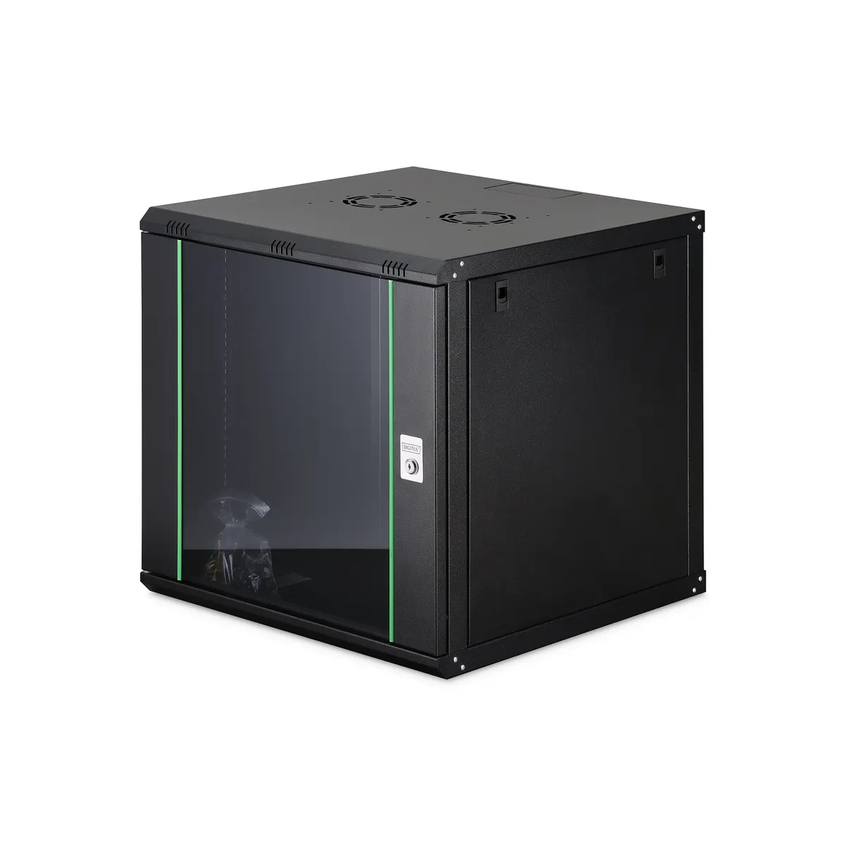 Assmann DN-19 12U-6/6-EC-SW falra szerelhető szekrény 638x600x600 mm fekete IP20 biztonsági kulcs #1
