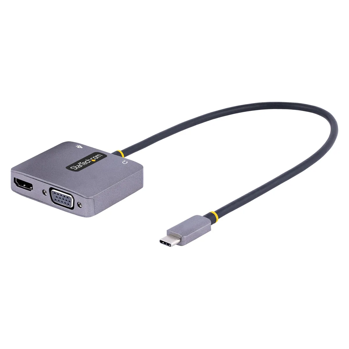 Startech.com 122-USBC-HDMI-4K-VGA USB-C HDMI 4K VGA adapter 60Hz 100W PD 3.5mm audio szürke #1