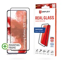 E.V.I. 01577 Displex Real Glass 3D edzett üveg átlátszó száraz alkalmazás Samsung Galaxy S22 Ultra ütésálló karcálló porálló