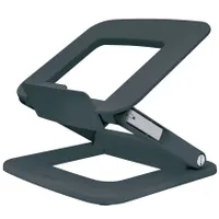 Leitz 64240089 Ergo állítható magasságú és dőlésszögű laptopállvány sötétszürke 80 százalékban újrahasznosított műanyagból 13"-15"
