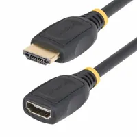 Startech.com HD2MF3FL HDMI port saver kábel 1 m HDMI A dugó HDMI A aljzat ARC 2.0 arany érintkezők fekete