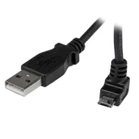 Startech.com USBAUB2MU USB A - Micro-B kábel 2 m USB 2.0 nikkel bevonatú érintkezők fekete
