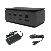 i-tec USB4DUALDOCK100W USB4-duál dokkolóállomás 80W PD, HDMI 4K, DP 4K, Gigabit Ethernet, microSD és SD, alumínium, fekete