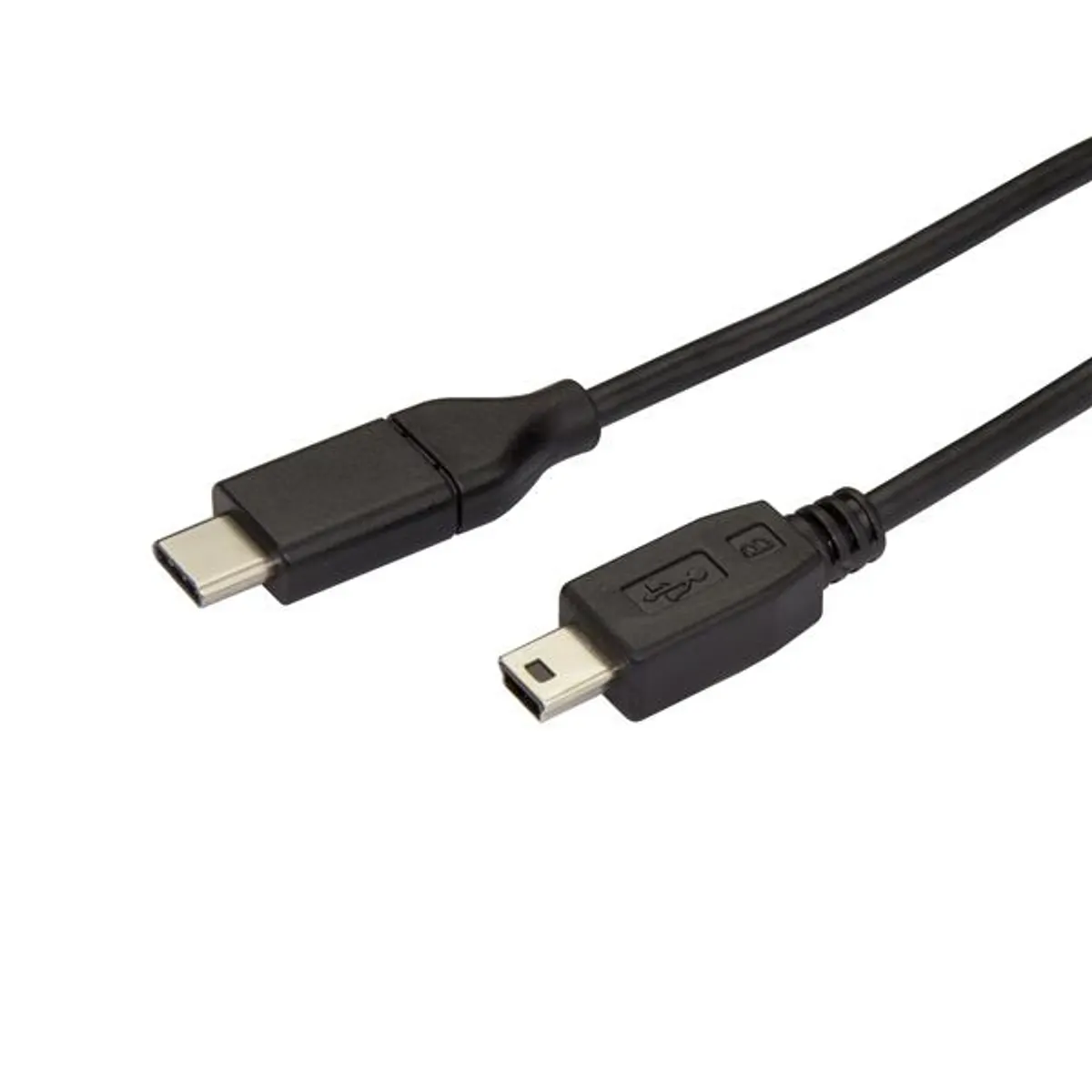 Startech.com USB2CMB2M USB-C to Mini-B kábel USB 2.0 2 m nikkel fekete #1