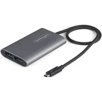Startech.com TB32DP14 Thunderbolt 3 to dual DisplayPort adapter DP 1.4, max felbontás 7680x4320, HDCP 1.4 és 2.2