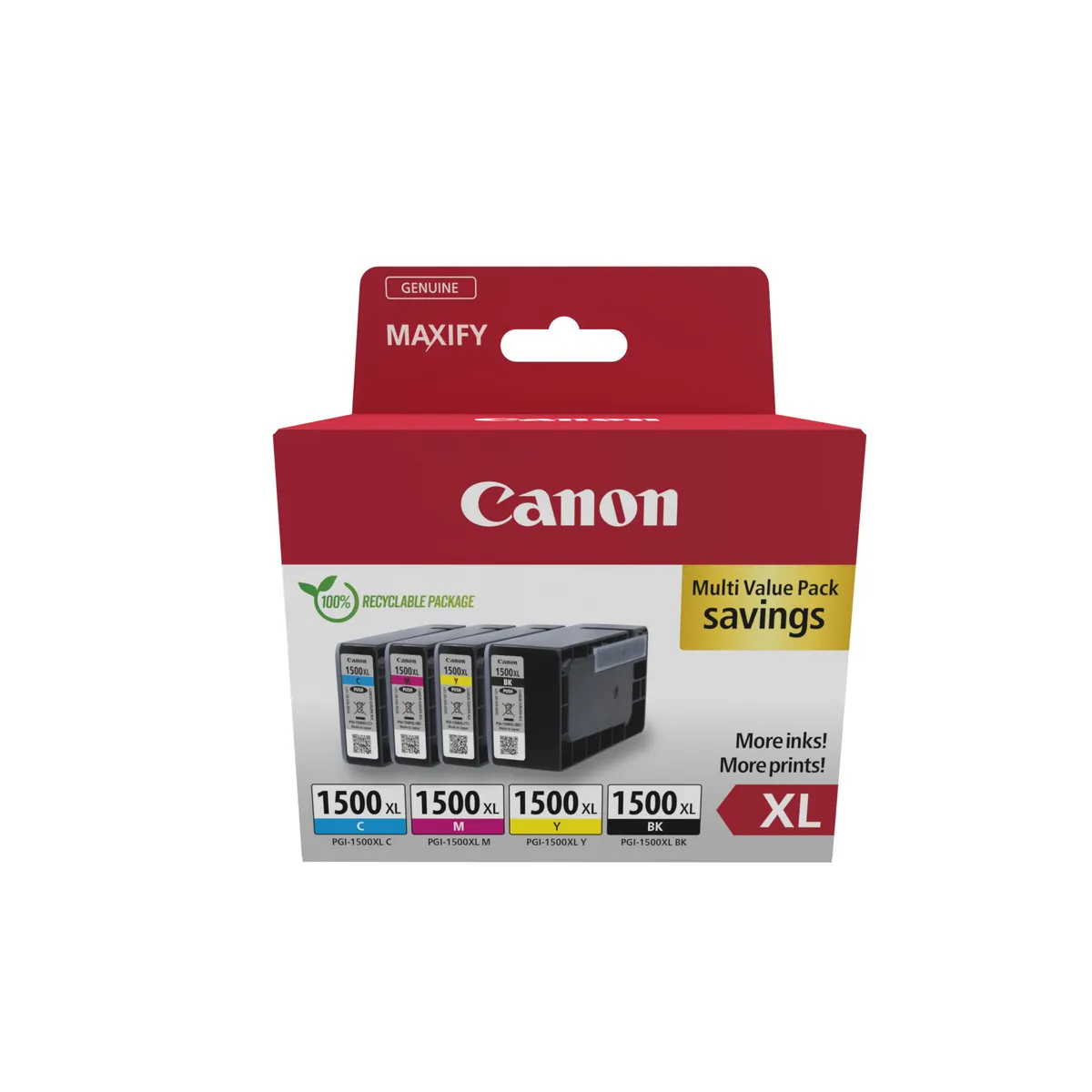 Canon 9182B010 PGI-1500XL tintapatron fekete cián magenta sárga gyűjtőcsomag #1