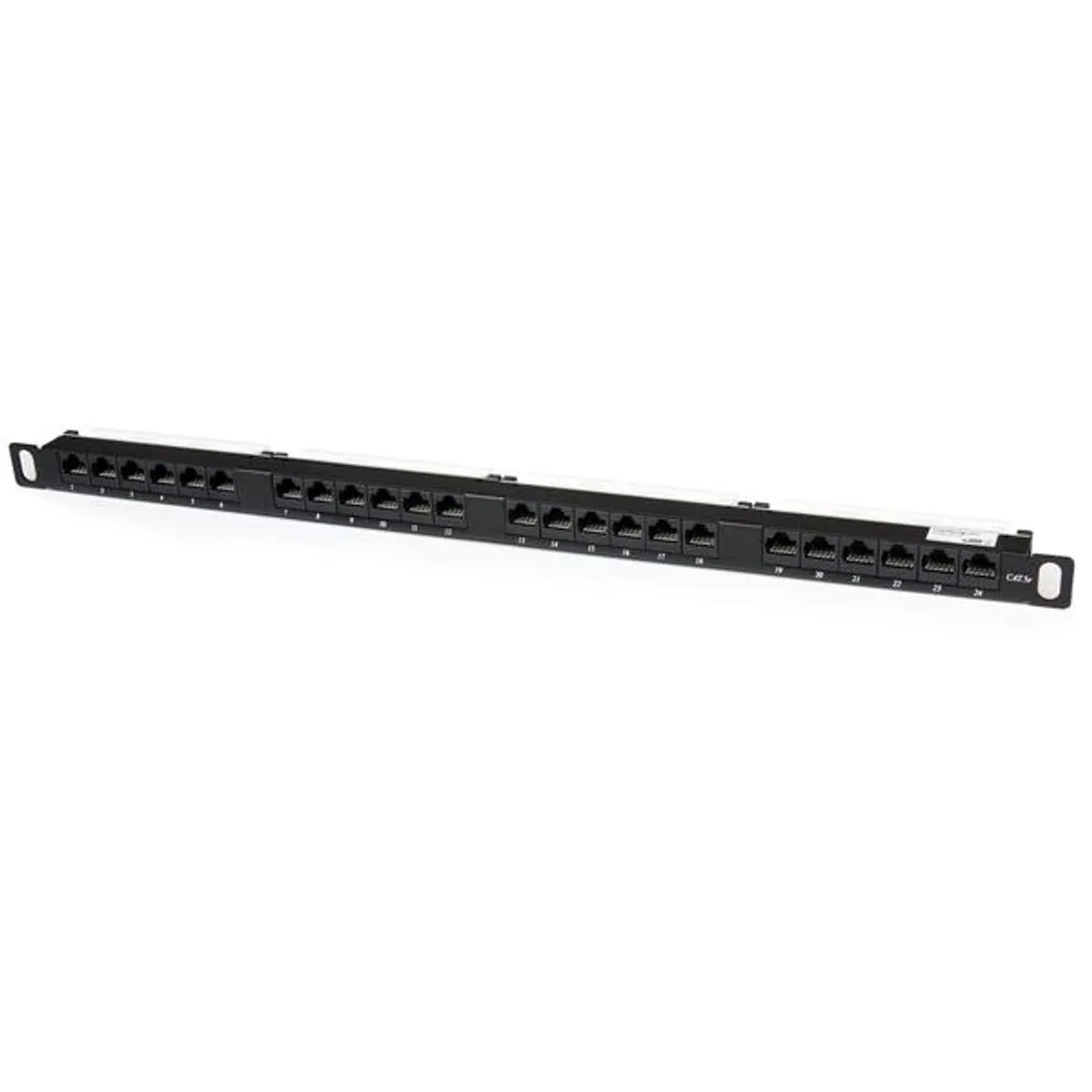 Startech.com PANELHU24 Patch panel 24-port 0.5U Cat5e RJ-45 fekete rack-mount #1