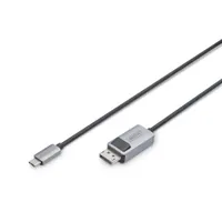 Assmann DB-300334-020-S 2 m usb-c-dp kábel 8k30hz hbr3 alumínium ház fekete #1