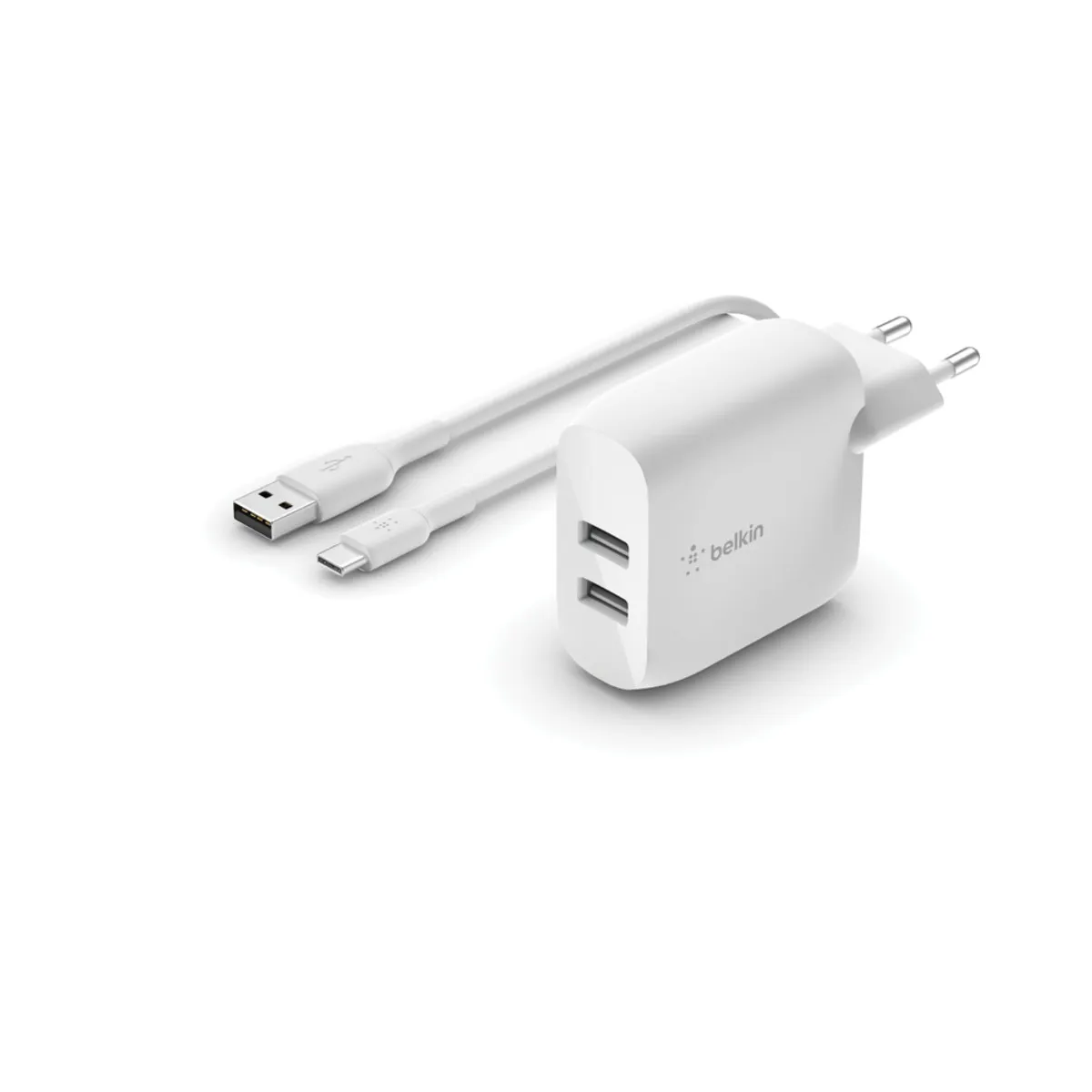 Belkin WCE001VF1MWH BoostCharge 2xUSB-A töltő 24W beltéri 1 m fehér #1