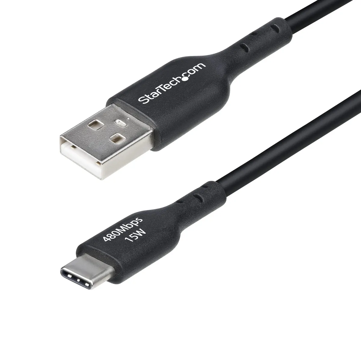 Startech.com USB2AC1MNC USB A to USB C kábel 1 m USB 2.0 0,48 Gbit/s nikkelcsatlakozó fekete #1