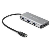 Startech.com HB31C3ASDMB 3-portos USB-C hub SD olvasó 3x USB-A 1x USB-C USB 3.2 Gen 2