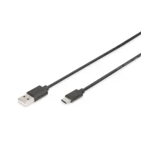 Assmann AK-300154-018-S USB-C USB-A kábel 1,8 m USB 2.0 nikkel burkolatú érintkezők fekete