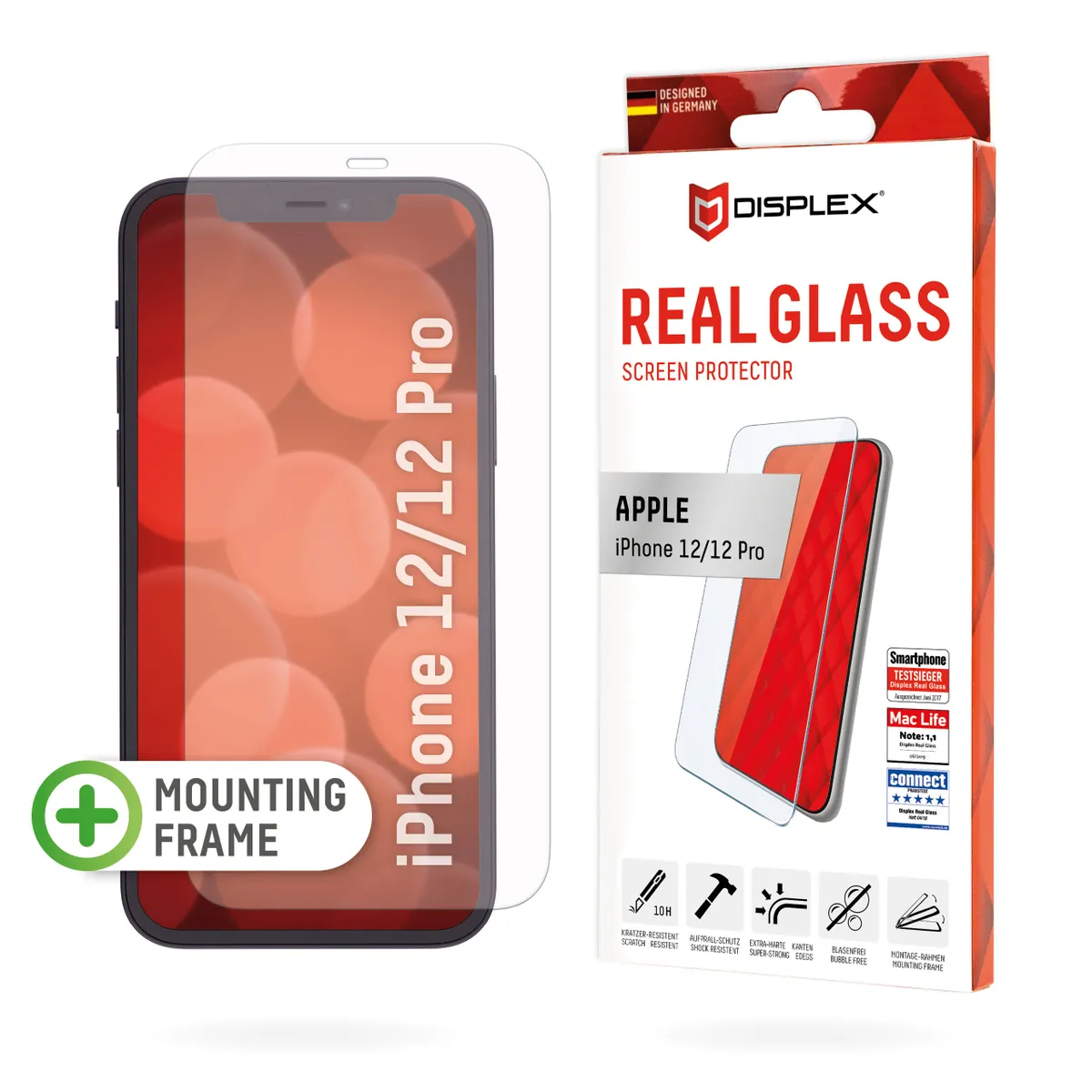 E.V.I. 01305 Displex real glass clear kompatibilitás iPhone 12/12 Pro anyag edzett üveg szín átlátszó #1
