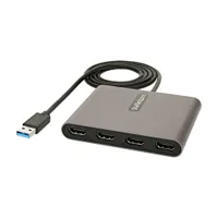 Startech.com USB32HD4 USB 3.2 Gen 1 4 HDMI adapter USB A dugó alumínium ház szürke