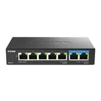 D-Link DMS-107/E 5-portos kapcsoló 5x Gigabit RJ-45, beállítást nem igénylő, 20 Gbit/s kapcsolási kapacitás, MAC-címtábla 2000 bejegyzés