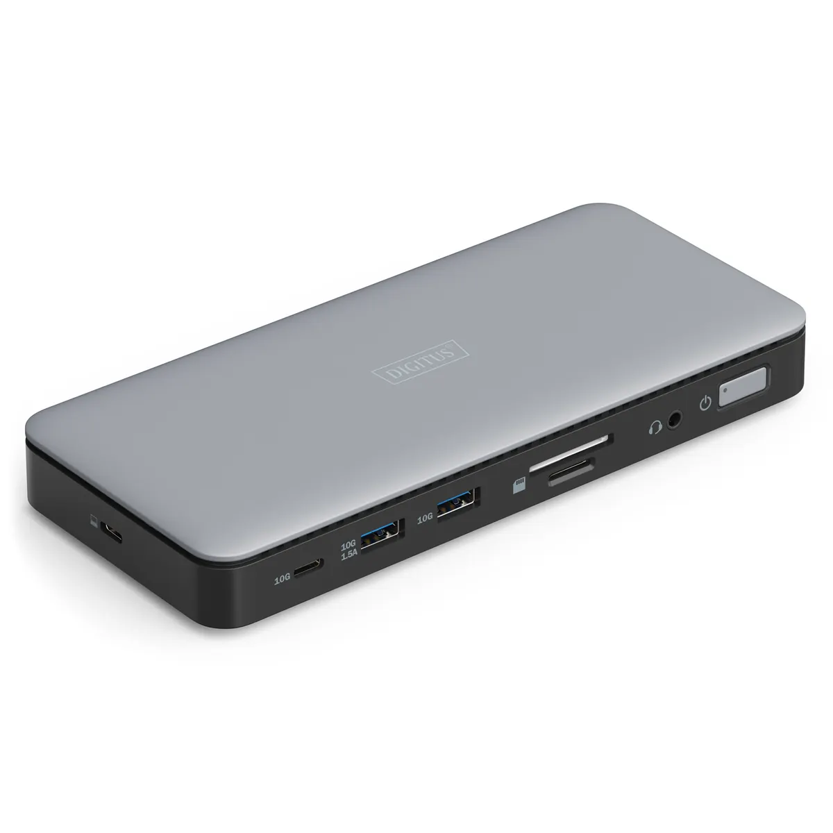 Assmann DA-70917 USB-C dokkolóállomás 11 port 2 HDMI USB-C USB-A RJ45 DisplayPort Audio SD MicroSD 150 W tápkábel hossza 1 m #1