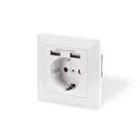 Assmann DA-70613 fali aljzat USB 2x 5V 2,1A fehér #1