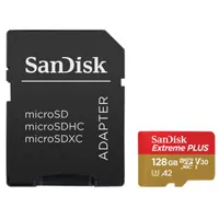 Sandisk SDSQXBD-128G-GN6MA Extreme Plus microSDXC 128GB A2 C10 V30 U3 UHS-I adapter