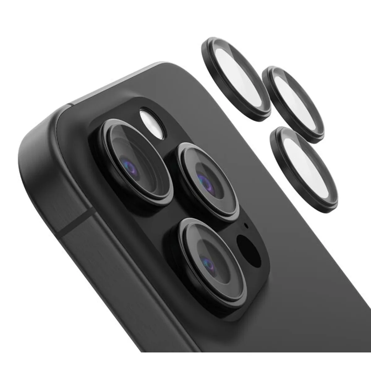 Belkin OVA182HQBK ScreenForce kamera lencse védő edzett üveg iPhone 16 Pro, 16 Pro Max cseppálló karcolásálló 3 db #1