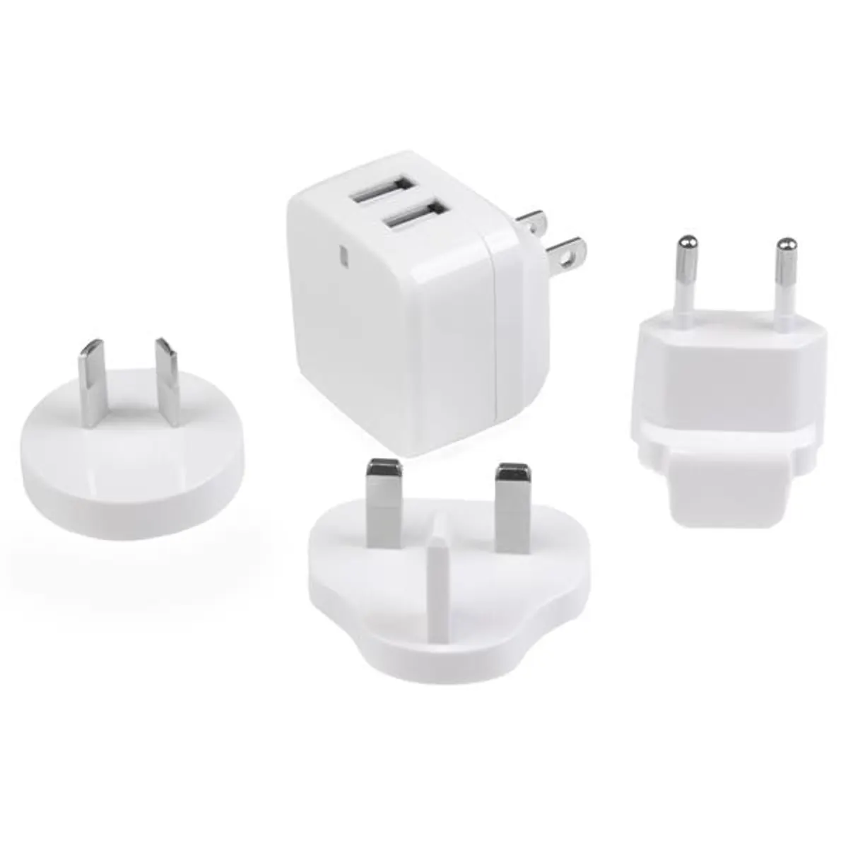 Startech.com USB2PACWH 2-portos USB falitöltő 100-240V bemenet 5V 17W fehér #1