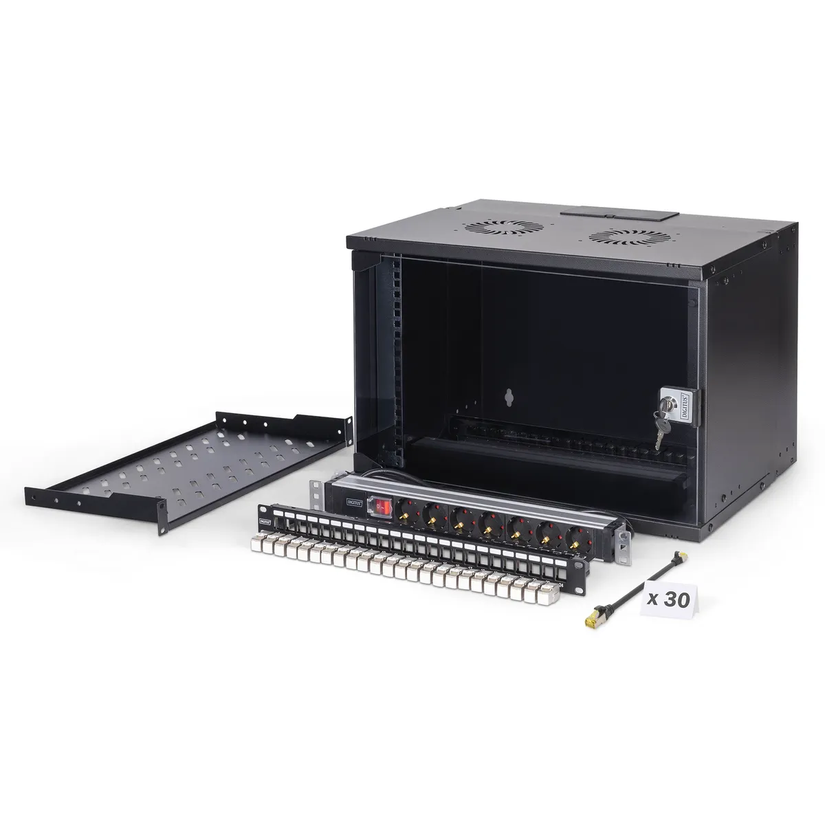 Assmann DN-49203-SET Netw-Set Soho Pro 7U falra szerelhető 60 kg IP20 fekete #1