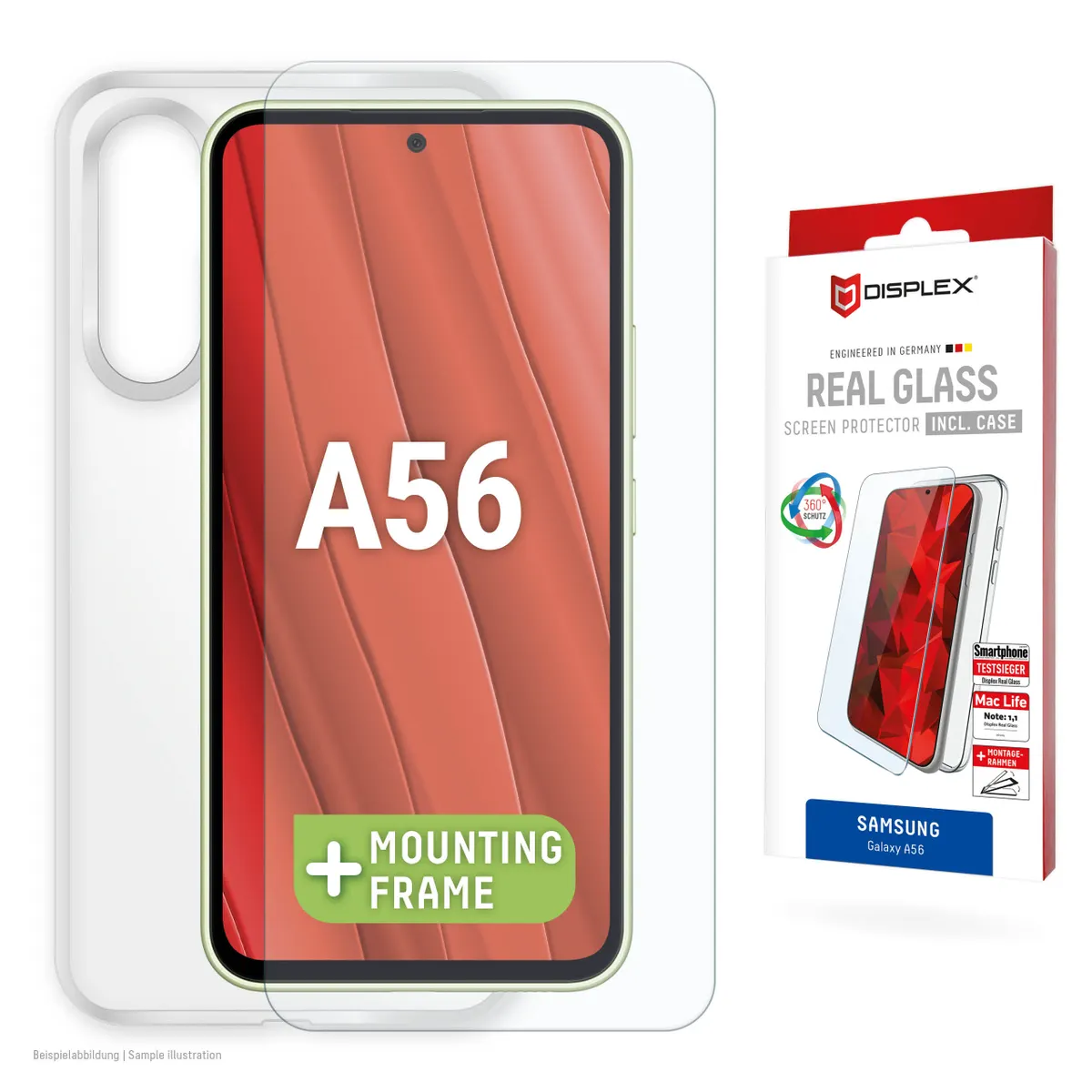E.V.I. 02081 Displex valódi üveg és tok Samsung Galaxy A56 #1