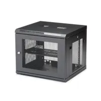 Startech.com RK920WALM szerverrack-szekrény 9U falra szerelhető 60x50 cm teherbírás 90 kg fekete