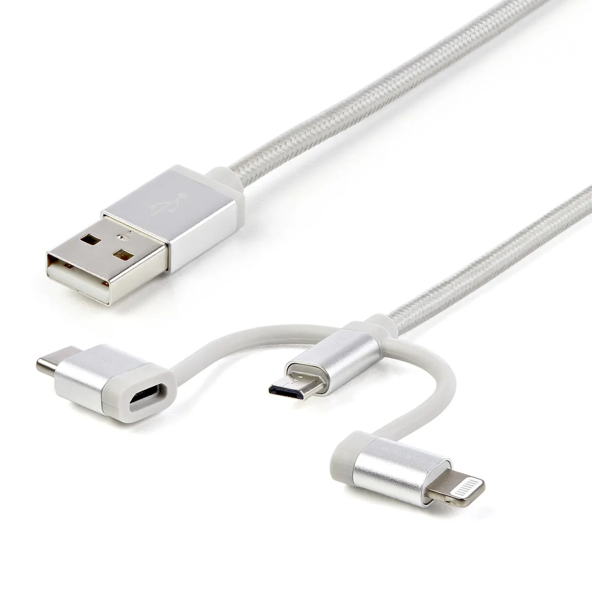 Startech.com LTCUB1MGR USB A-Micro-B kábel 1 m USB 2.0 nikkel bevonatú érintkezők ezüst #1