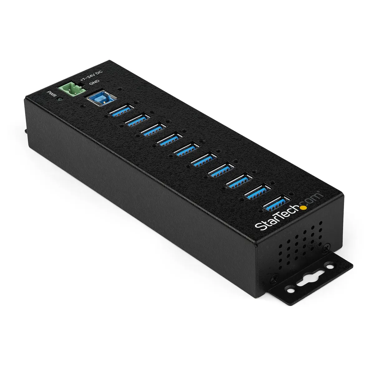 Startech.com HB30A10AME 10-portos USB 3.0 hub fekete külső tápegységgel #1