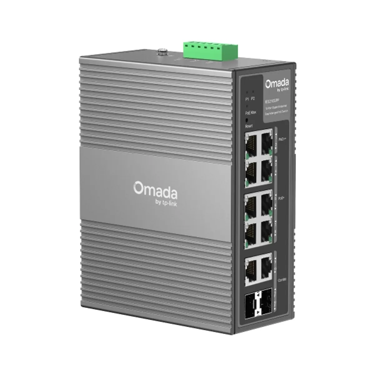TP-Link IES210GPP Omada 8 RJ-45 PoE portok 2 SFP kombó portok DIN-sín 20 Gbps VLAN QoS #1