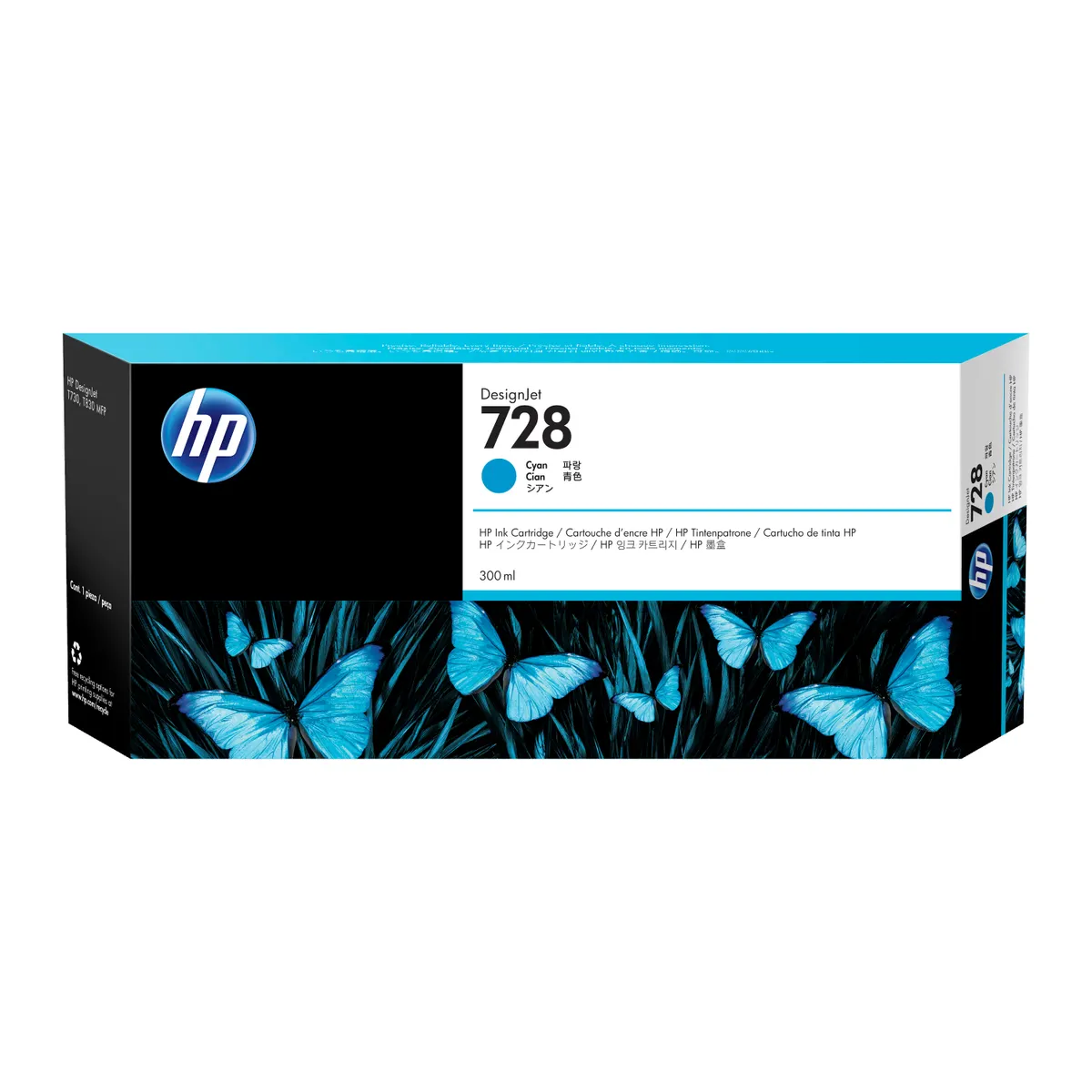 HP Inc. F9K17A cián tintapatron DesignJet 300 ml kompatibilis T730 T830 #1