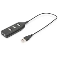 Assmann AB-50001-1 4-portos usb 2.0 hub fekete műanyag ház