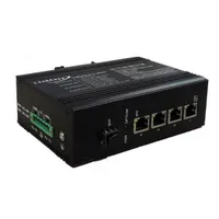 CTC Gigalight Raisecom ISW-104-PWR Ipari PoE kapcsoló, 4x 1GbE RJ45, 1x SFP 10G, PoE 802.3af és 802.3at, max 30W/port, 120W DC 10-58 V