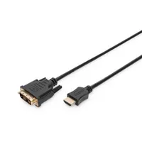 Assmann AK-330300-020-S HDMI A-DVI-D adapterkábel 2m fekete