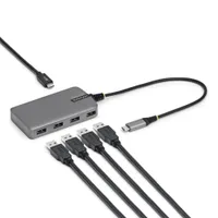 Startech.com 5G4AC-USB-C-HUB 4-portos usb-c hub usb 3.2 gen 1 type-c 5 gbps chromeos-támogatott szürke műanyag usb-tápellátás