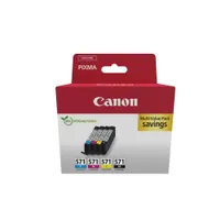 Canon 0386C008 CLI-571 cián magenta sárga fekete multipack 4db gyűjtőcsomag ChromaLife100