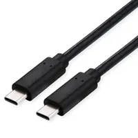 Roline 11.02.9083 USB4 Gen2x2 C-C kábel 2 m arany érintkezők fekete mágneses árnyékolás ST ST 100W #1