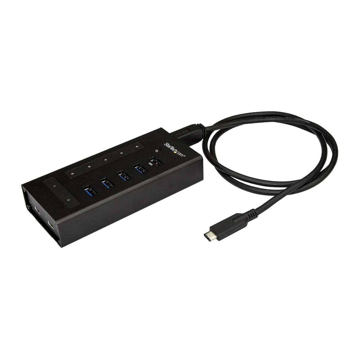 Startech.com HB30C5A2CST 7-portos USB hub USB 3.2 Gen 1, upstream USB B, downstream USB A és USB C, 5000 megabit, fekete, alumínium ház #1