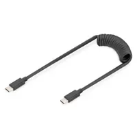 Assmann AK-300431-006-S USB-C kábel USB-C-USB-C 1 m USB 2.0 0,48 Gbit/s nikkel bevonatú érintkezők fekete PD60W