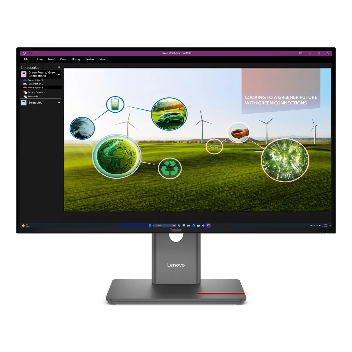 Lenovo 64A7GAT6EU ThinkVision P27Q-40 27" ips 2560x1440 120 hz usb 3.2 gen 1 hub vesa magasságigazítás daisy chain #1