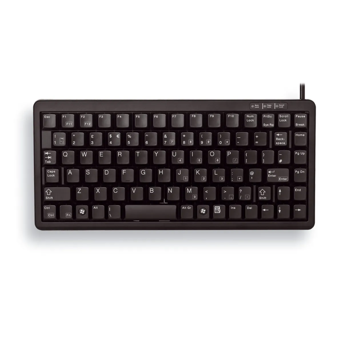 Cherry G84-4100LCAGB-2 G84-4100 mini vezetékes USB-PS2 QWERTY 83 billentyű 1,75 m fekete #1