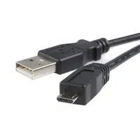Startech.com UUSBHAUB2M USB A Micro-B kábel 2 m USB 2.0 Nikkel bevonatú érintkezők Fekete
