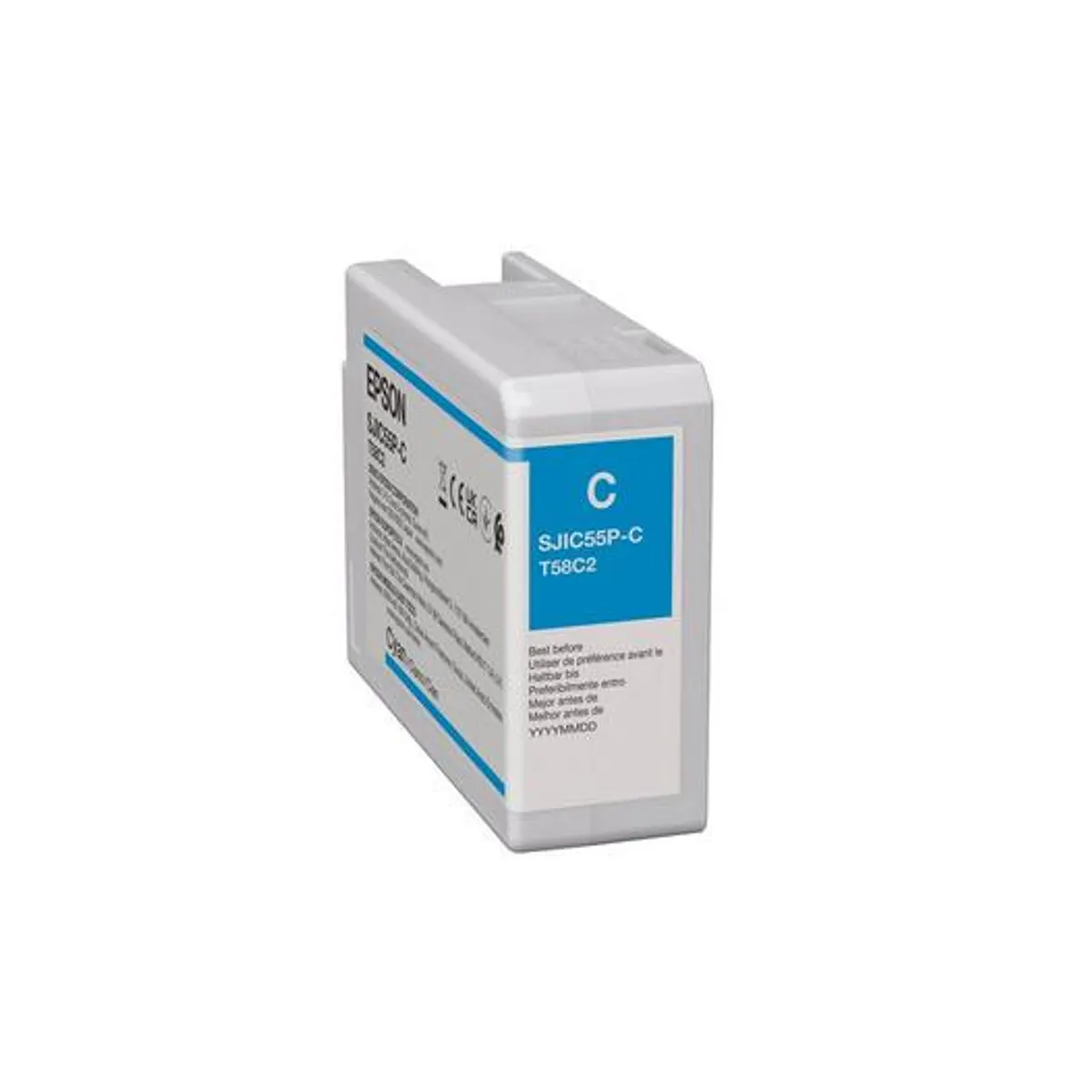 Epson C13T58C240 SJIC55C cián kompatibilitás ColorWorks CW D6500 D6000 #1
