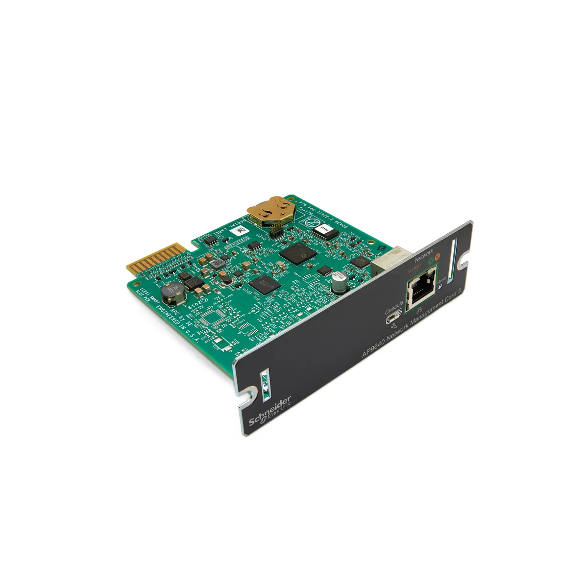 APC AP9640 hálózatkezelő kártya 3 BACnet IP HTTPS SSH SNMPv3 1Gbps Gigabit Ethernet IPv6 Modbus TCP Micro USB konzol #1
